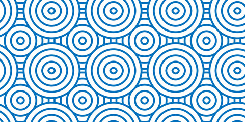 Overlapping Pattern Minimal diamond geometric waves spiral and abstract circle wave line. blue color seamless tile stripe geometric create retro square line backdrop pattern background.