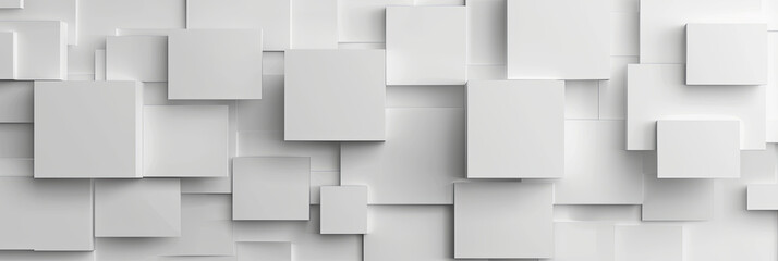 abstract white background with squares and blocks, generative AI