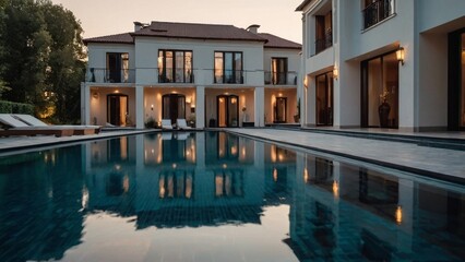 Expensive private villa with swimming pool in a private house
