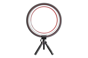 Circular light ring isolated on transparent background