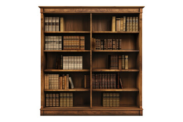 Bookshelf isolated on transparent background