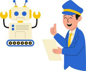 Train Engine Technician Designs Automated Robots