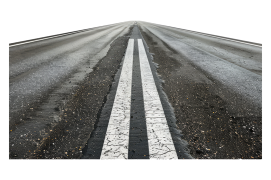 Highway road isolated on transparent background - Powered by Adobe