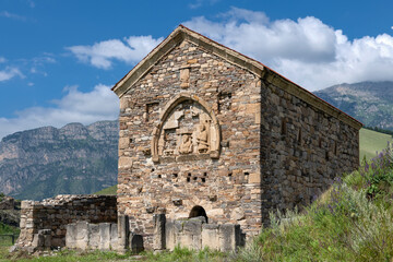 The ancient Christian temple of Thaba-Yerdy is the oldest temple in Ingushetia. Republic of Ingushetia, Russia