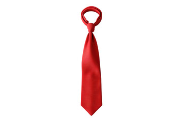Red necktie isolated on transparent background