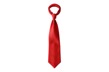 Red necktie isolated on transparent background