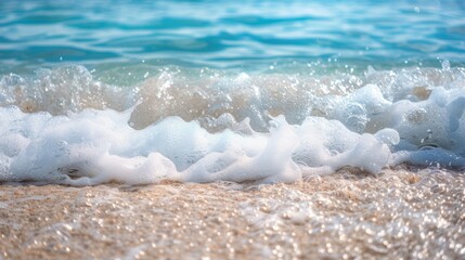 Fototapeta premium Waves coming onto the beach.