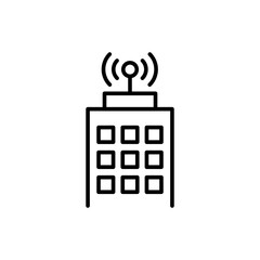 Antenna outline icons, minimalist vector illustration ,simple transparent graphic element .Isolated on white background