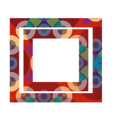 Rahmen 2 fach mit Ringen, Farben, Vektor, rot, gruen, blau, orange  © KarlHeinz