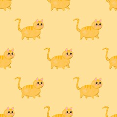 seamless pattern with cats 