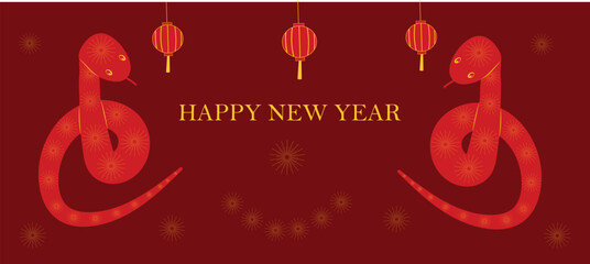 new year 2025 asian banner. vector illustration