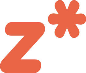 Cute Complex Conjugate Sign Mathematic Symbol z*, Math Subject Education