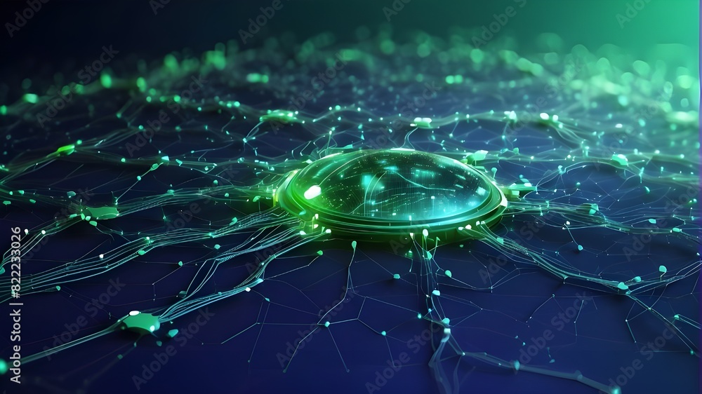 Poster cyber technology circuit, innovation future data, internet network, artificial intelligence big data