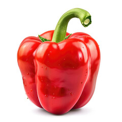 Sweet red pepper  isolated on white background