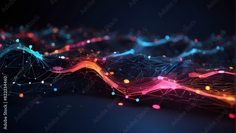 Poster an abstract background with a technology connection
