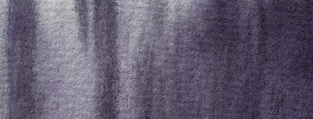 Abstract art background dark gray and violet colors. Watercolor painting on canvas with grey gradient.