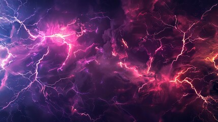 Obraz premium Flash of lightning on dark background.