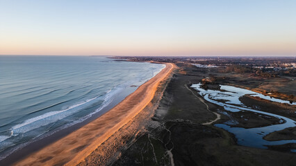 Gachere marshes in Brem sur Mer, Vendee, France