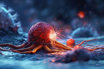 Photorealistic 3D Rendering Immunotherapy Unleashed with Immune Cells Targeting Cancer