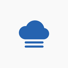 cloud fog rain weather icon