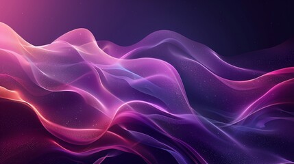 Obraz premium Wave-shaped abstract background, dark purple geometric template with mixed shapes.