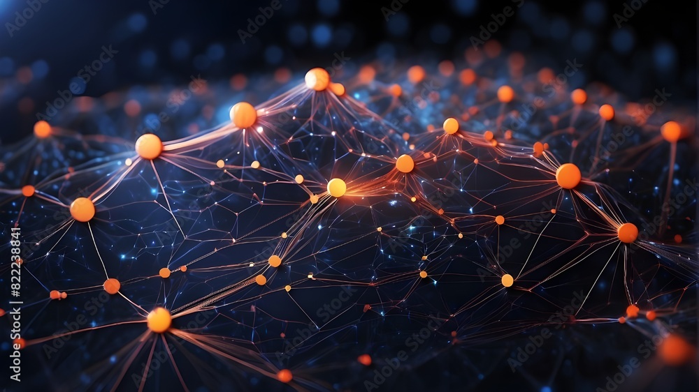 Poster concept of big data connection technology