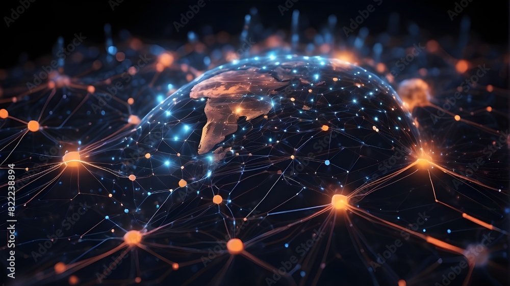 Aufkleber concept of big data connection technology