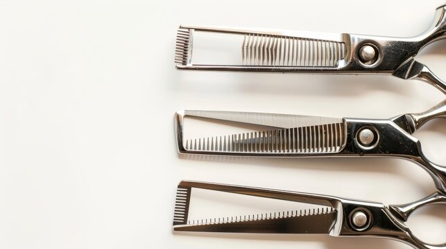 Clippers in action cutting hair short, top view, isolated white background, studio lighting for advertising clean and precise men's hairstyles like crew cuts