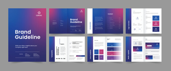 Brand guideline and logo guideline  template