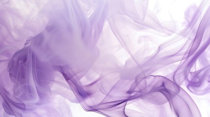Gentle arcs of pastel violet smoke, forming abstract floral patterns against white.