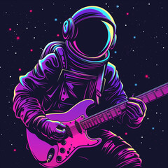 astronaut illustration for clothing design,