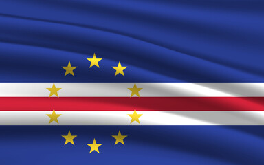 a backdrop of wavy flags from around the world