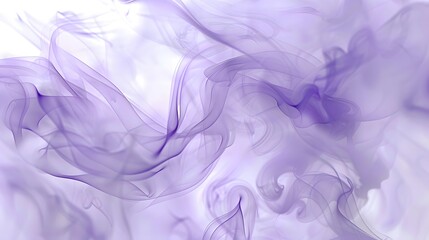 Gentle arcs of pastel violet smoke, forming abstract floral patterns against white.