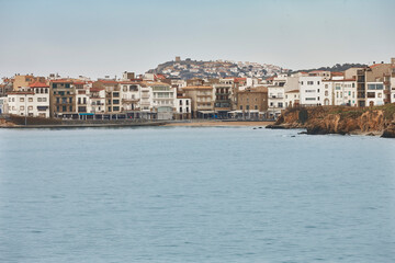 Picturesque mediterranean fishing village. LEscala, Costa Brava. Girona, Catalonia. Spain