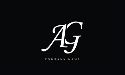 AG, GA, A, G Abstract Letters Logo Monogram