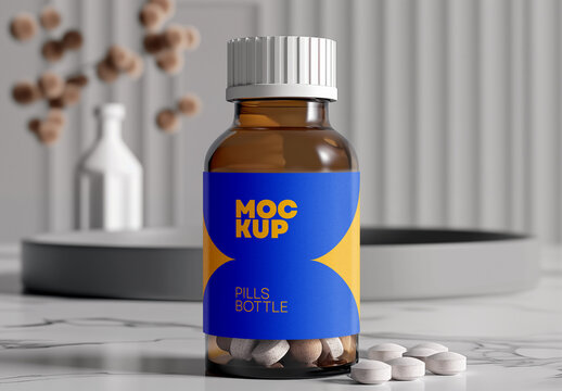 Pills Bottle Mockup Generated with AI