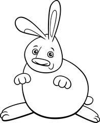 cartoon rabbit or bunny animal character coloring page
