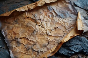 Artificially aged paper for antique and historical compositions.