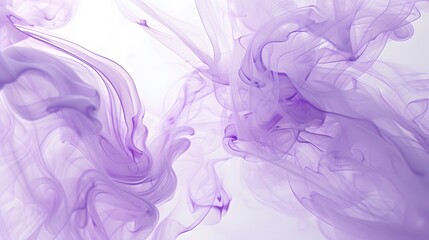 Soft lavender smoke swirls creating an abstract floral pattern on a white canvas.