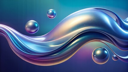Liquid Metal: Shiny, metallic liquid flow with reflective properties, creating a sleek and high-tech abstract background.
