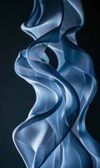 Naklejka premium Blue Abstract Nebula Waves,Photorealistic HD