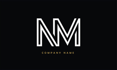 NM, MN, N, M Abstract Letters Logo Monogram