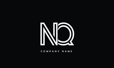 NQ, QN, N, Q Abstract Letters Logo Monogram