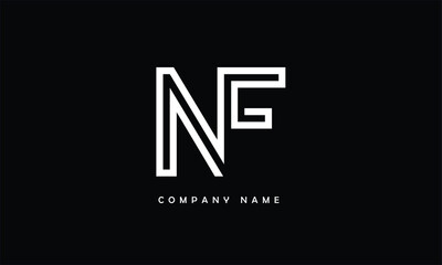 NF, FN, N, F Abstract Letters Logo Monogram