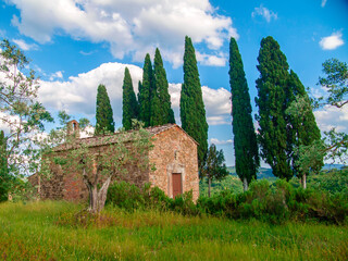 Italia, Toscana, Firenze,  campagna zona Tavarnuzze, chiesa di Santa Maria Collegramole.