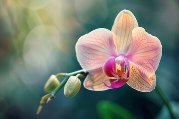 Witness the beauty of an exotic orchid as it displays its intricate and delicate petals in the...
