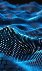 Blue Abstract Sonic Waves,Photorealistic HD