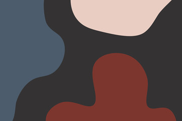 Soft and simple red and blue irregular abstract color blocks