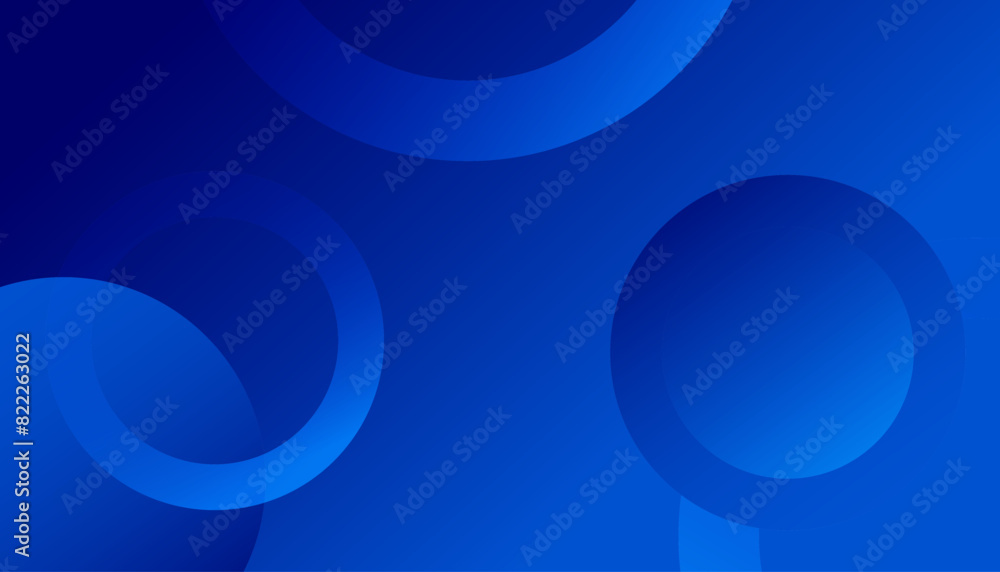 Wall mural abstract blue background with circles. can be used for banner, layout, annual report, web design. ep