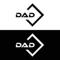 DAD logo. D A D design. White DAD letter. DAD, D A D letter logo design. D A D letter logo design in FIVE, FOUR, THREE, style. letter logo set in one artboard. D A D letter logo vector design.	

